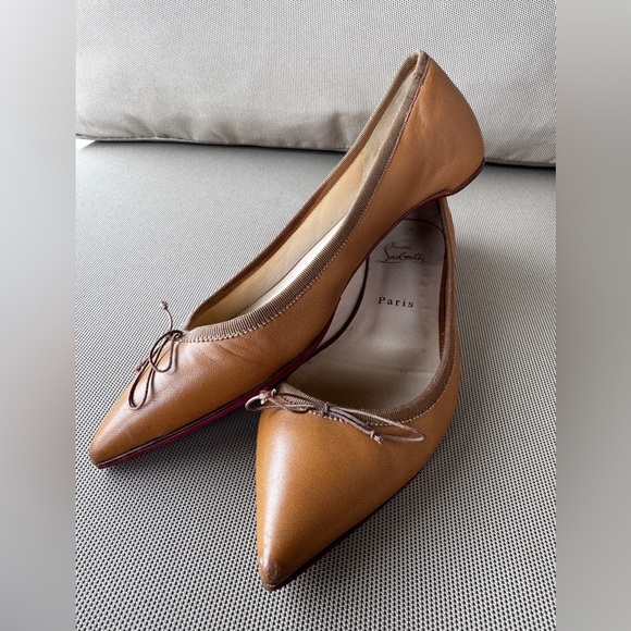 Christian Louboutin Solasofia Flats – Brown Nappa Leather | EU 37 / US 6.5 - Picture 5 of 16